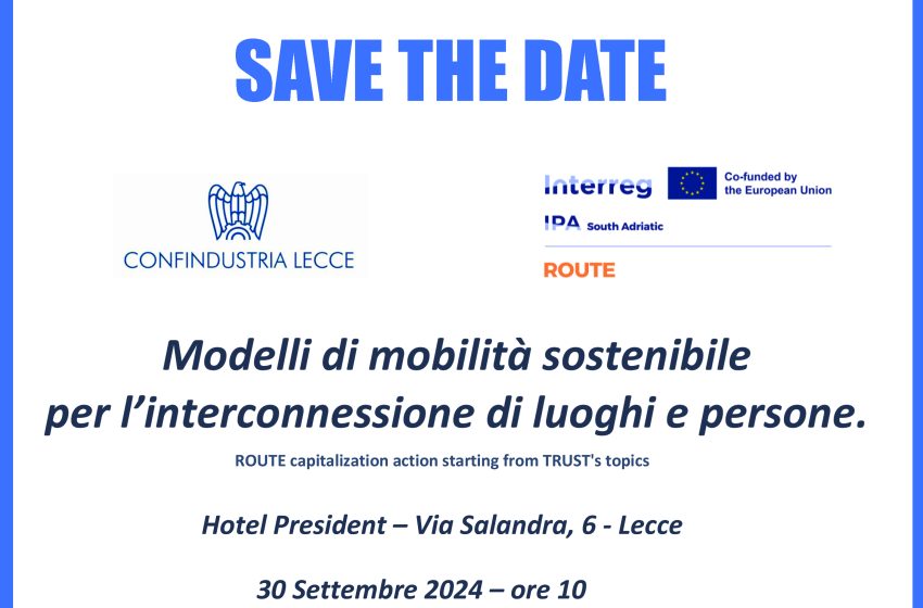  Save the date: Modelli di mobilità sostenibile per l’interconnessione di luoghi e persone