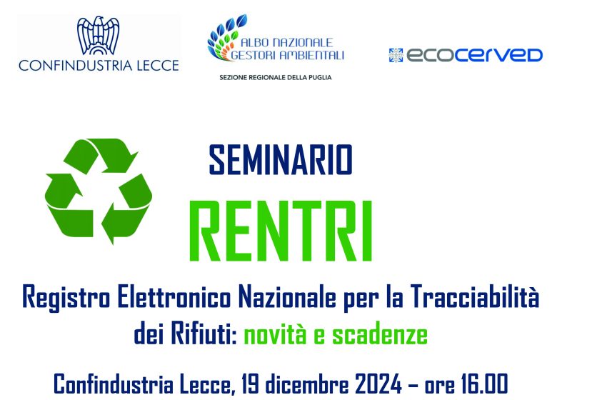  RENTRI – Registro Elettronico per la Tracciabilità dei Rifiuti